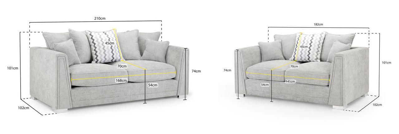 Cony Grey 3+2 Sofa Set