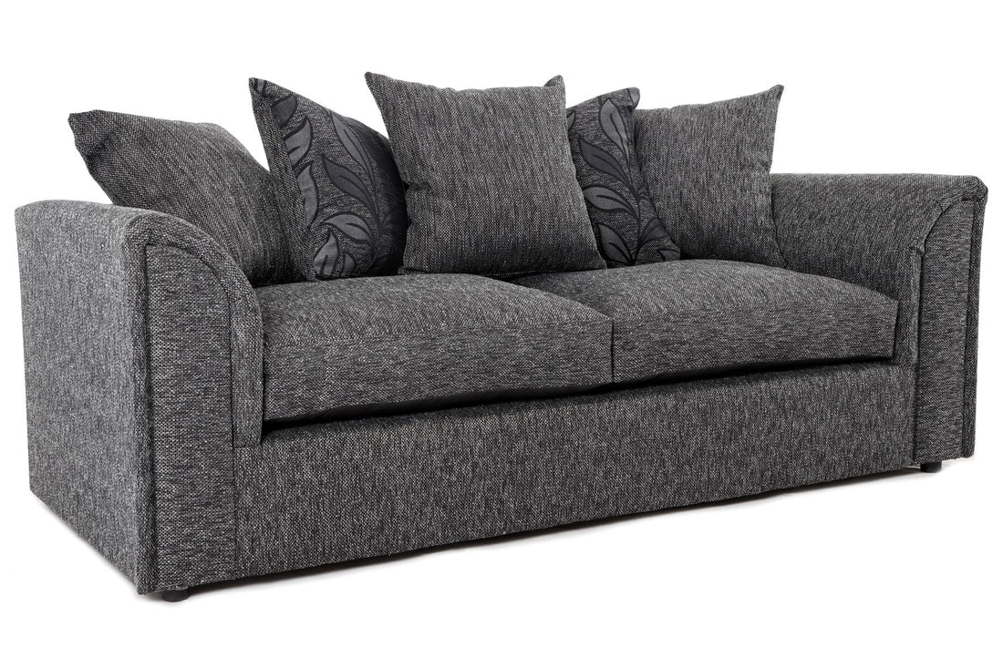 Byron 3+2 Sofa Set Black Dundee Fabric