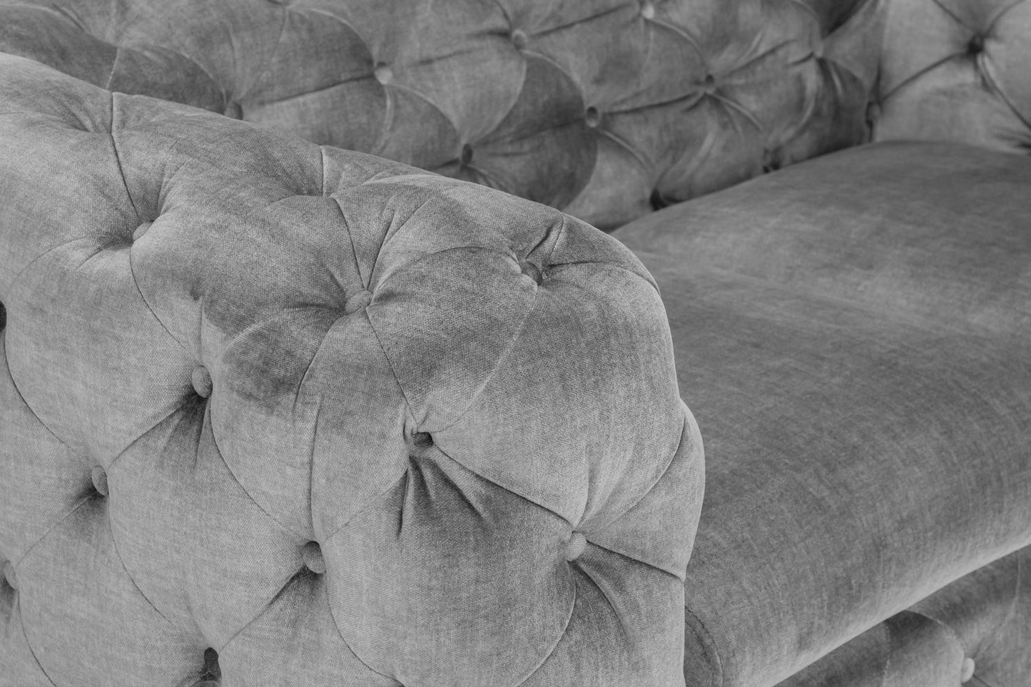CHELSEA CHESTERFIELD GREY 2 SEATER SOFA