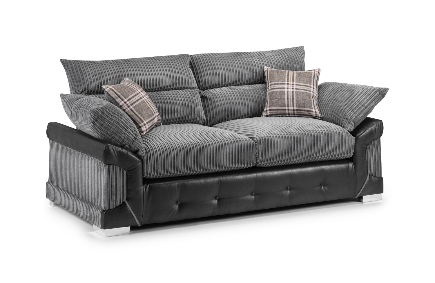 Logan Sofa Black/Grey 3+2 Set