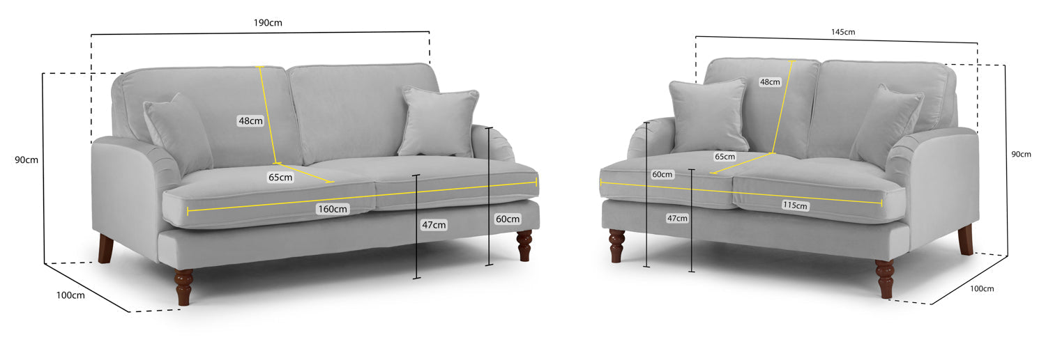 Rupert 3+2 Sofa Set in Plush Beige